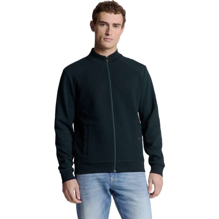 Sweater Full Zipper Jacquard Mix Night