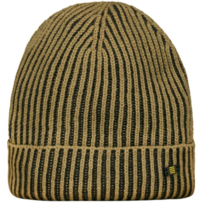 Beenie 2 Coloured Melange Rib Black