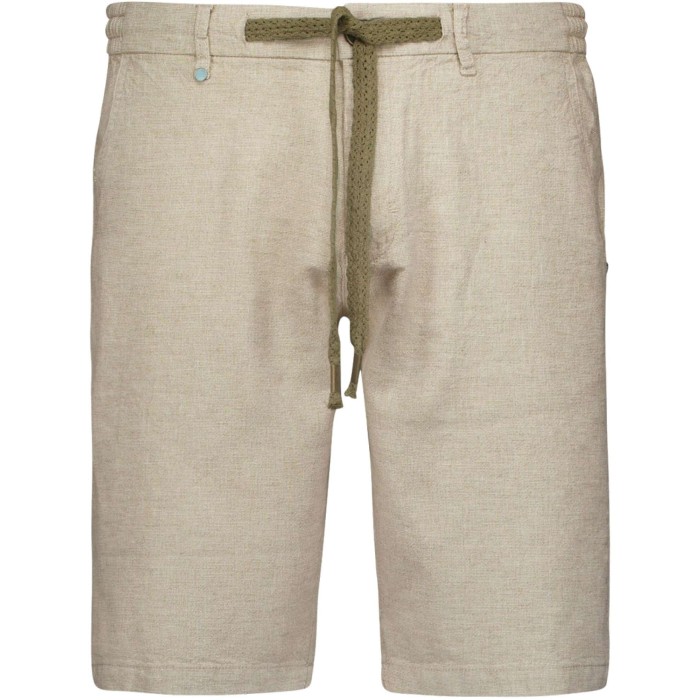 Korte broek linnen melange khaki