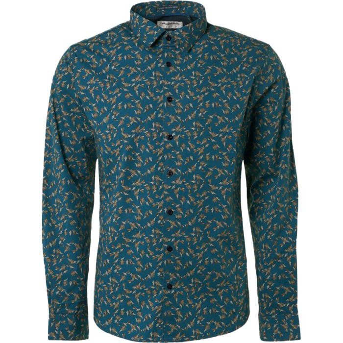 Shirt stretch allover printed ocean