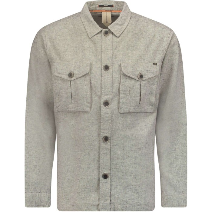 Overshirt overhemd met knopen linnen night