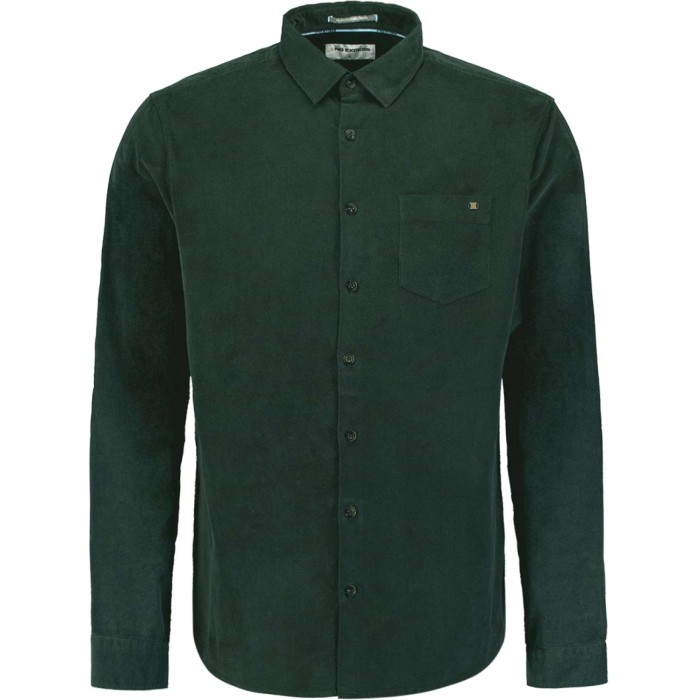 Shirt Corduroy Solid Dark Green