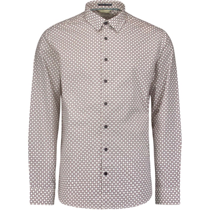 Shirt Stretch Allover Printed White