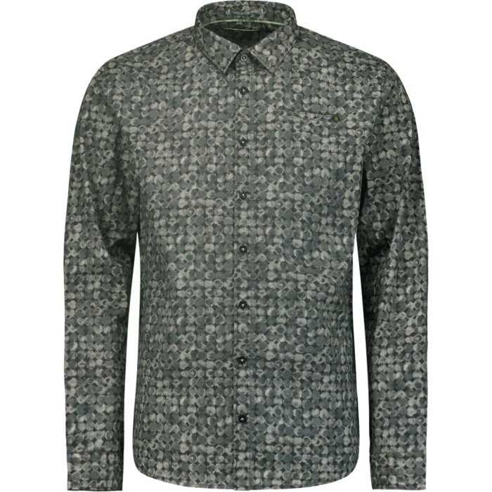 Shirt Stretch Allover Printed Dark Green