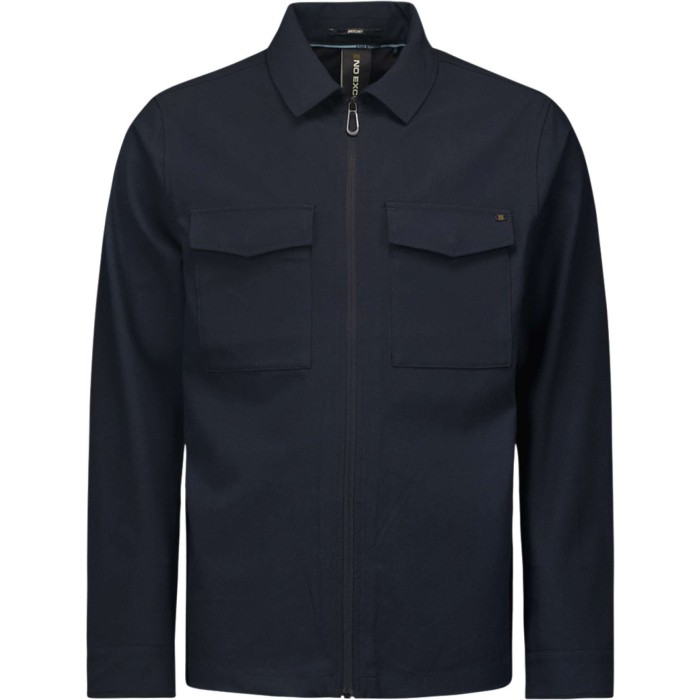 Overshirt Zip Closure Stretch Night