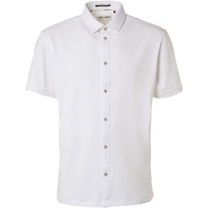 Shirt short sleeve jersey stretch white