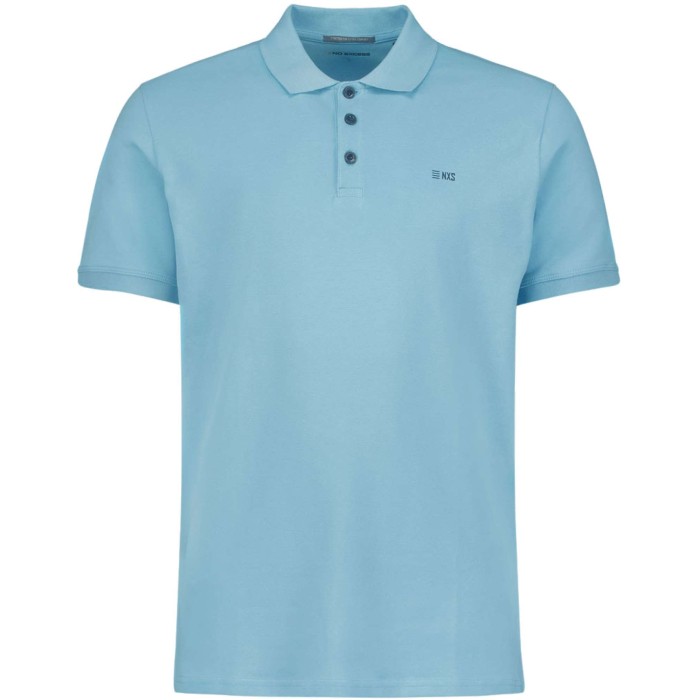 Polo korte mouw stretch aqua