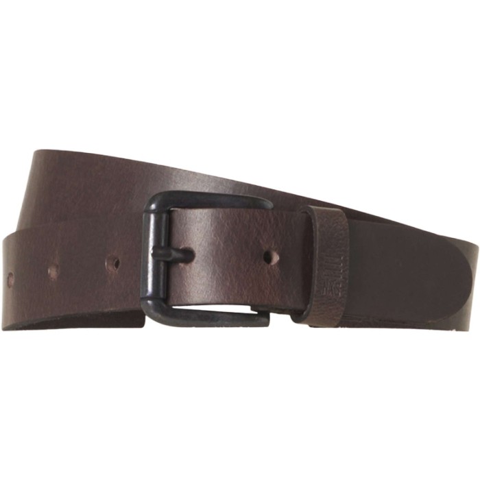 Belt Leather Buckle Dark Brown