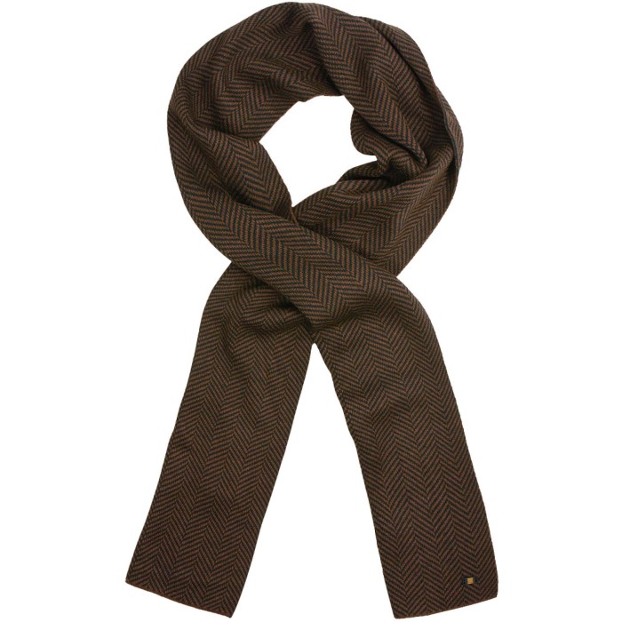 Scarf Zig Zag Jacquard Brown