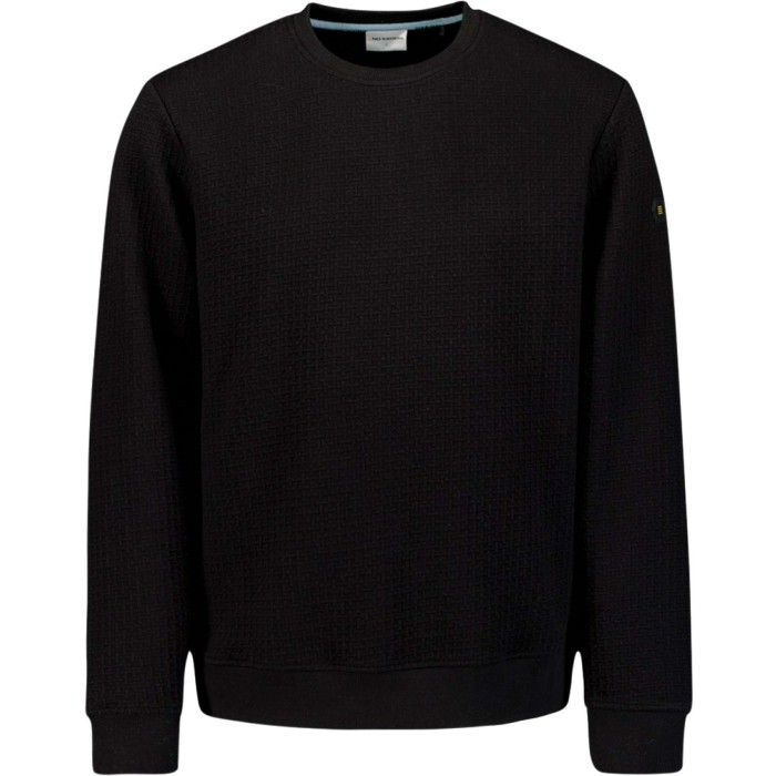 Sweater Crewneck Double Layer Jacqu Black