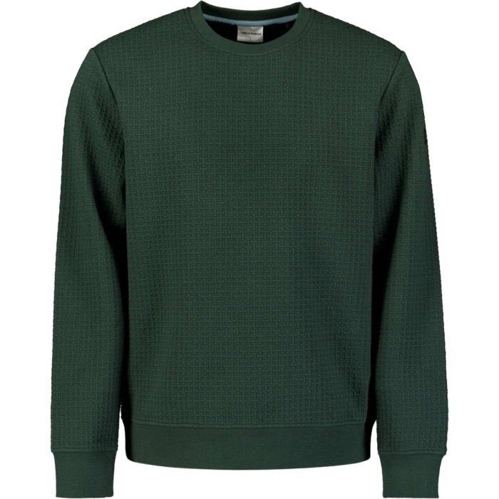 Sweater Crewneck Double Layer Jacqu Dark Green