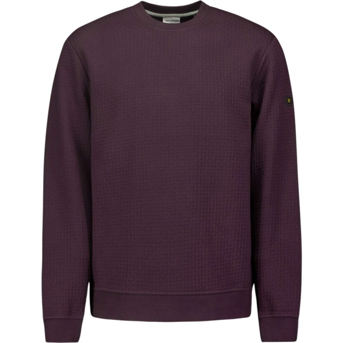 Sweater Crewneck Double Layer Jacqu Aubergine