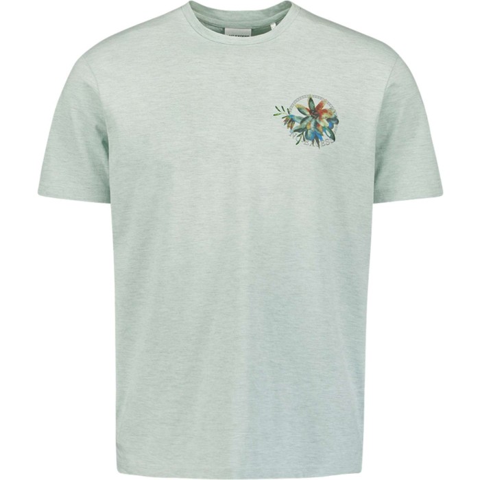 T-shirt korte mouw ronde hals garment dyed mint