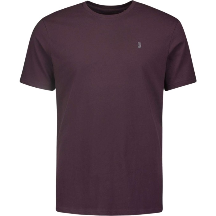 T-Shirt Crewneck Solid Basic Aubergine