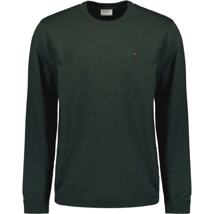 Pullover Crewneck 2 Coloured Melang Dark Green