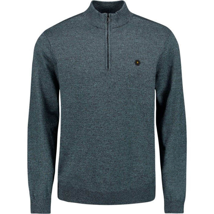 Pullover Half Zip 2 Coloured Melang Cloud