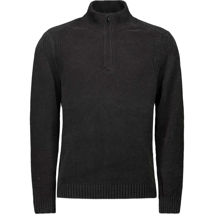 Pullover Half Zipper Chenille Black