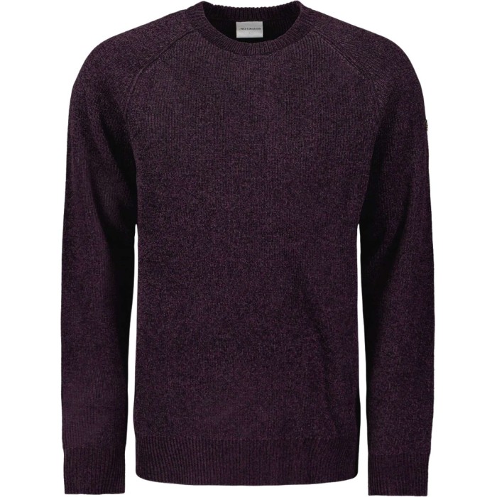 Pullover Crewneck 2 Coloured Chenil Aubergine