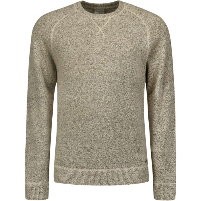 Pullover Crewneck Melange With Wool Cement