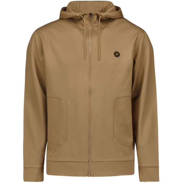 Sweater Full Zipper Hooded Khaki