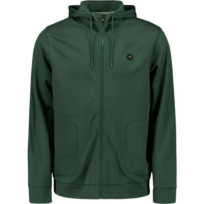 Sweater Full Zipper Hooded Dark Green