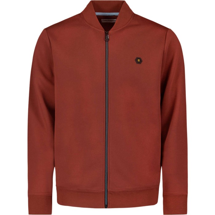 Sweater Full Zipper Pique Bomber Rusty