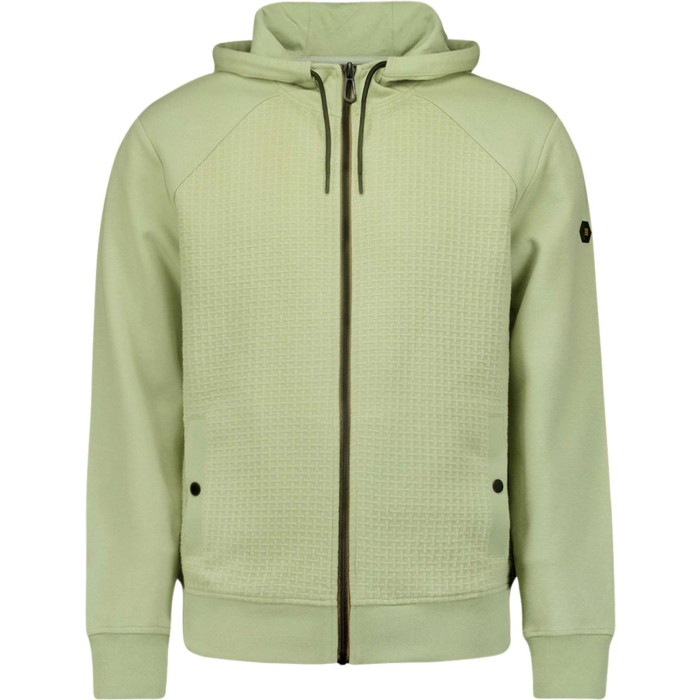 Sweater Hooded Full Zipper Double L Smoke