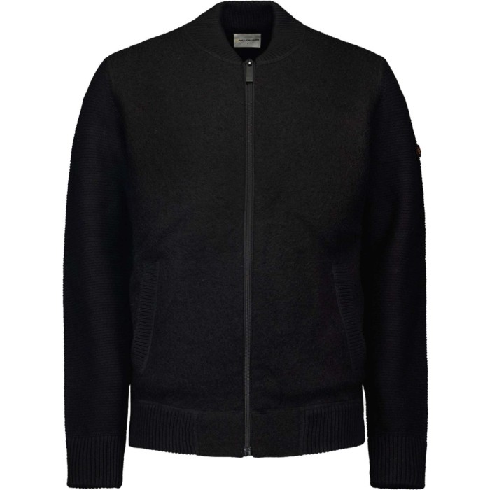 Cardigan Bomber With Wool Black