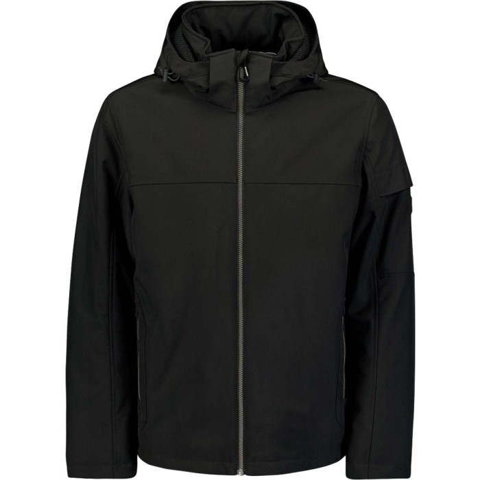 Jacket Short Fit Hooded Softshell S Black