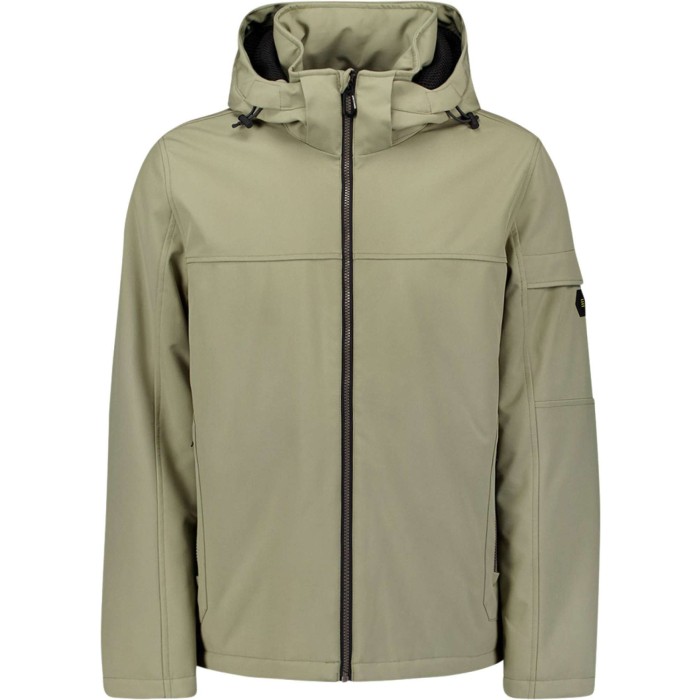 Jacket Short Fit Hooded Softshell S Smoke