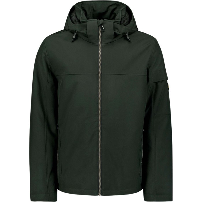 Jacket Short Fit Hooded Softshell S Dark Moss