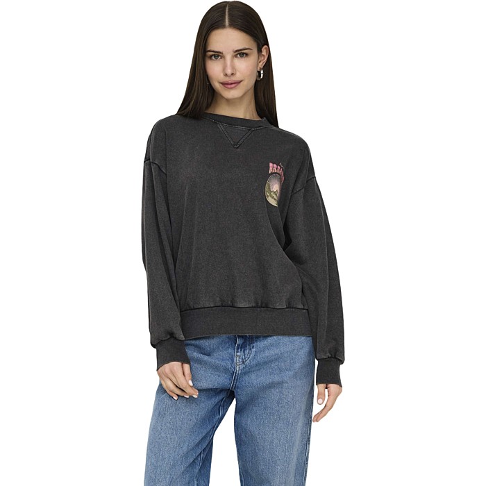 ONLLUCINDA L/S MOUNTAIN O-NECK BOX SWT Black/Boho 