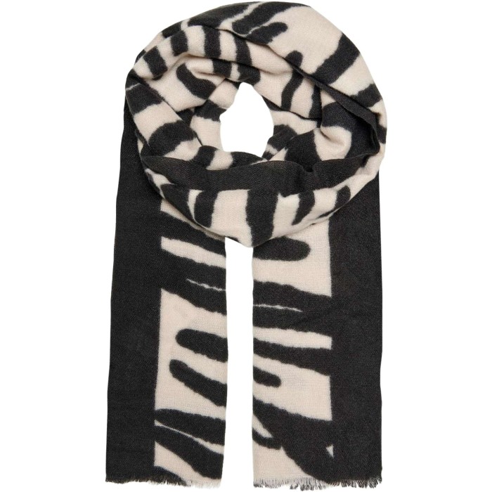 ONLCATHINKA LIFE SOFT SCARF CC Black/ZEBRA