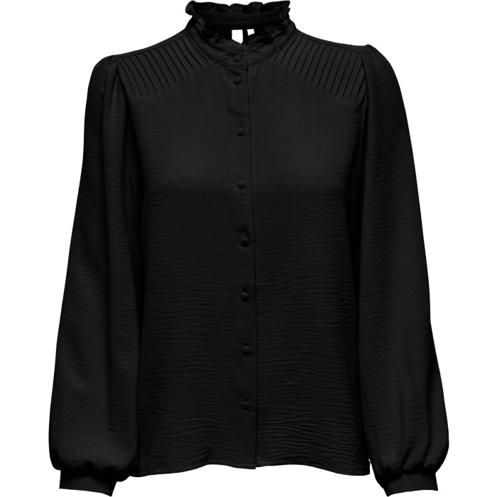 ONLMETTE LS PLEAT SHIRT WVN Black