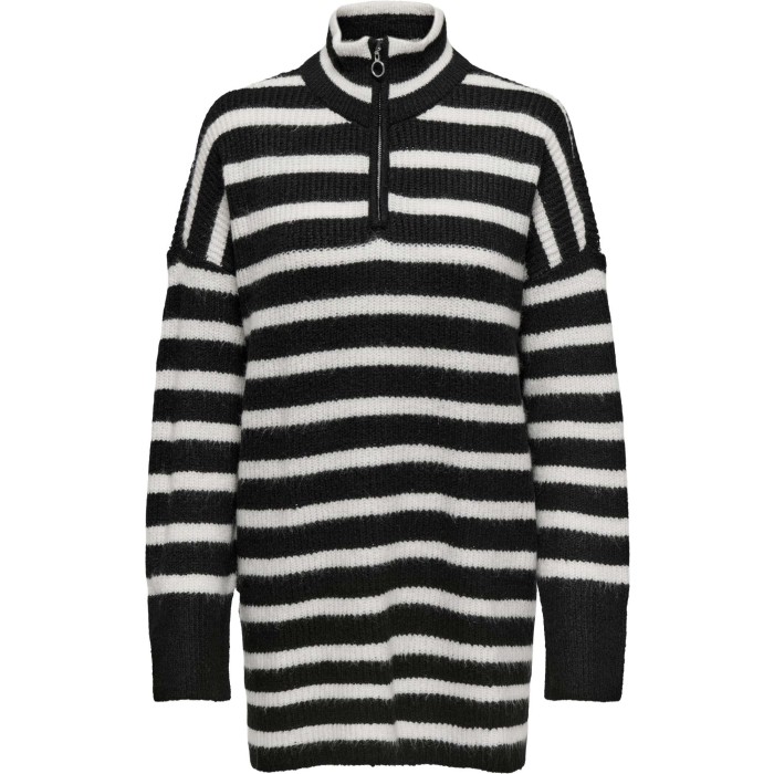 ONLALFRIDA L/S HALF-ZIP CC KNT Black/Tofu