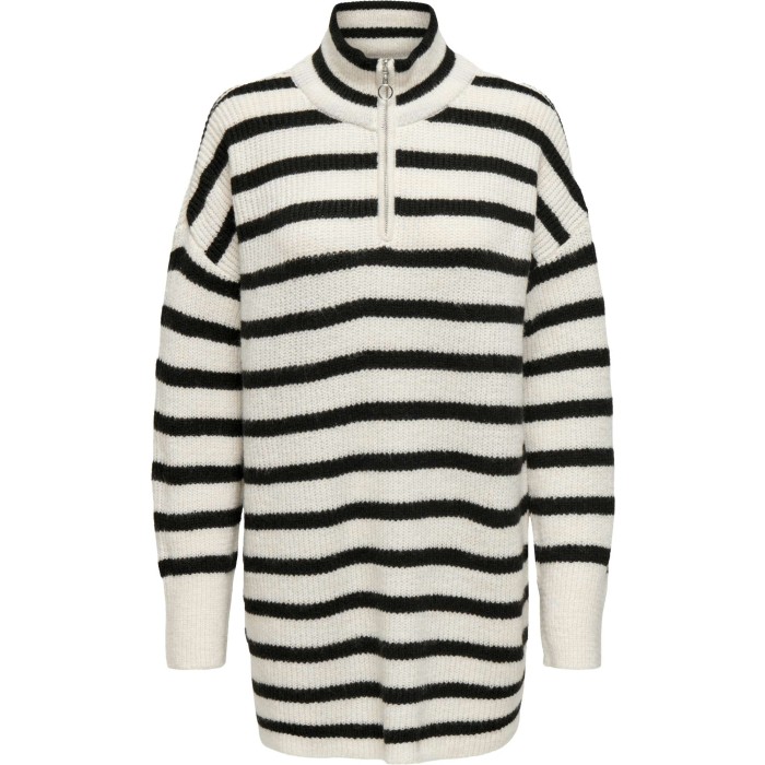 ONLALFRIDA L/S HALF-ZIP CC KNT Tofu/Black