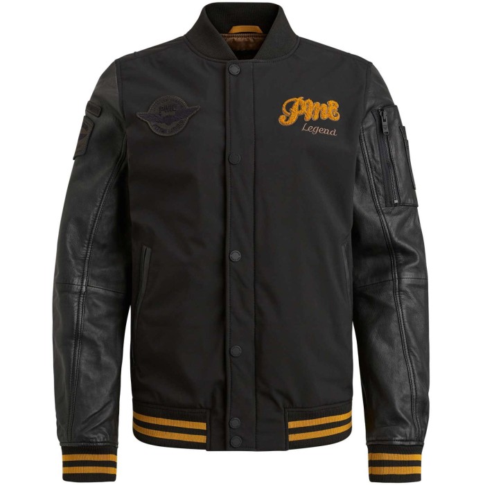 Ridger leren bomber jack sheep veg + s black