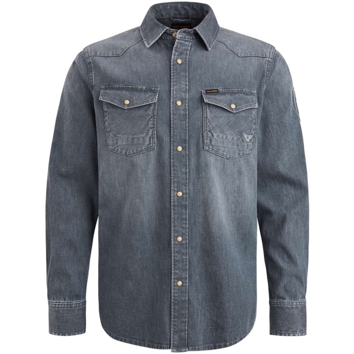 Long Sleeve Shirt GREY SLATE DENIM Green Stone Den