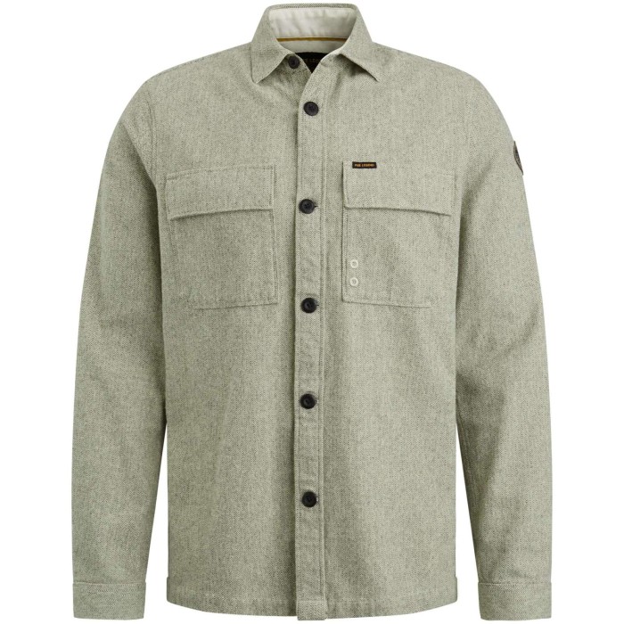 Long sleeve shirt double face cott silver birch