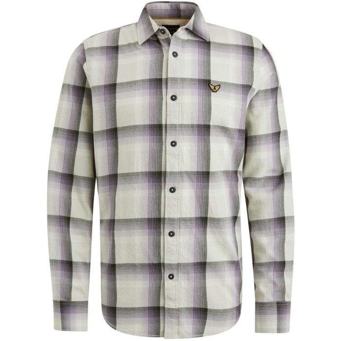 Long Sleeve Shirt Ctn Twill Check Mercury