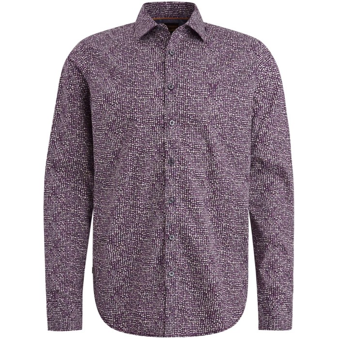 Long Sleeve Shirt Print On Poplin Plum Perfect