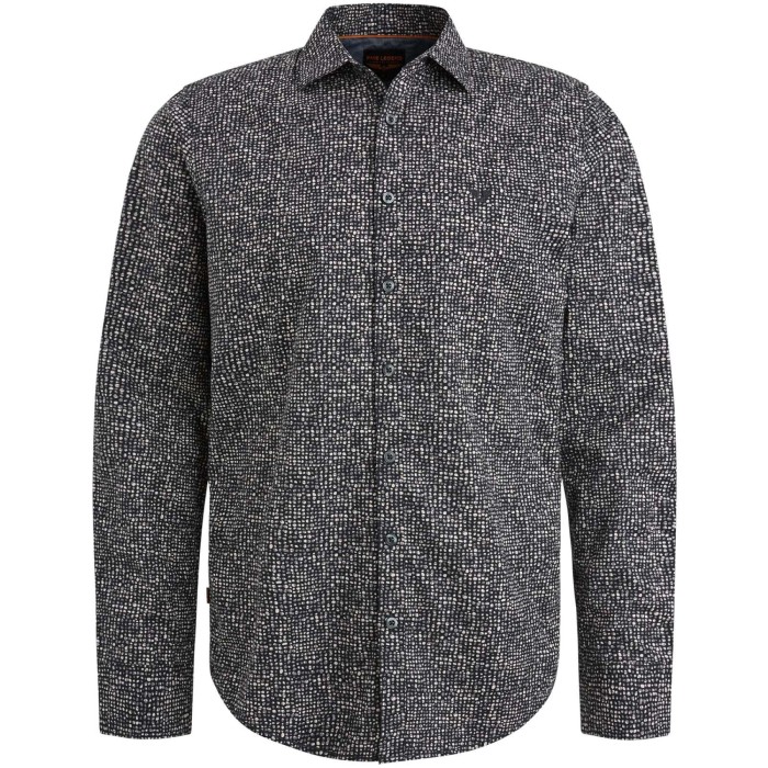 Long Sleeve Shirt Print On Poplin Black Onyx