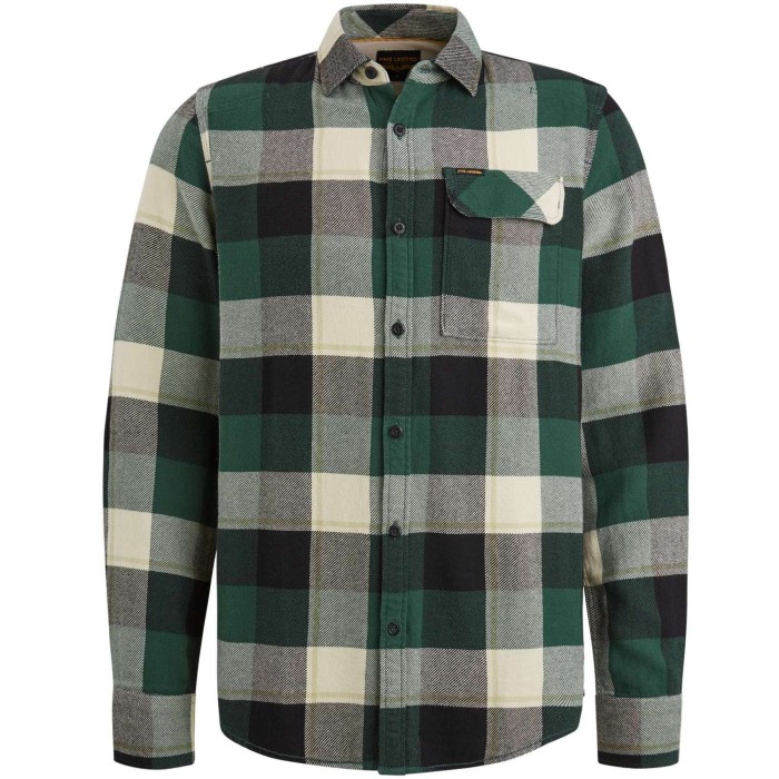 Long Sleeve Shirt Ctn Flanel H. tw Trekking Green