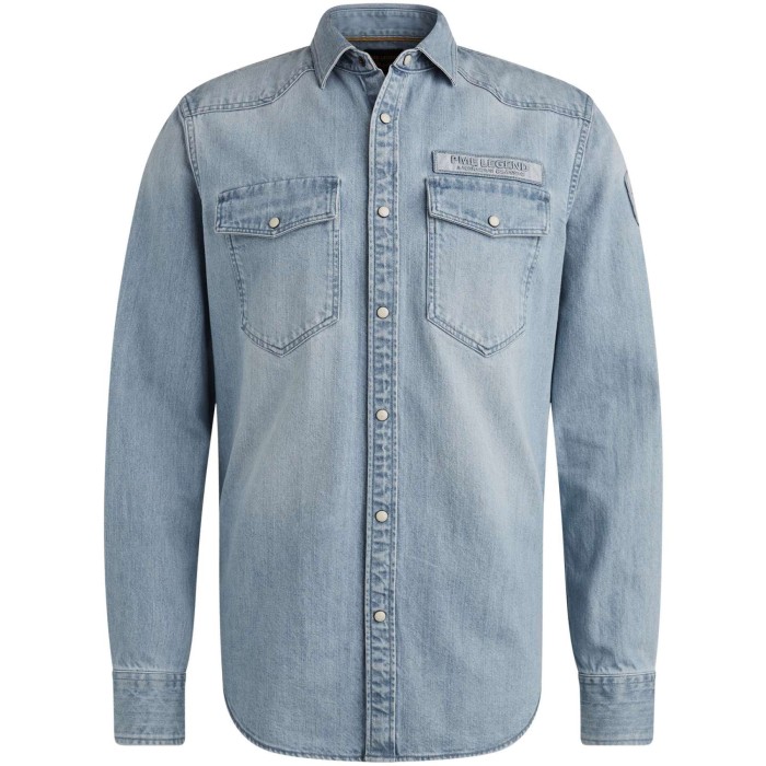 Long Sleeve Shirt Bleach Indigo de Bleach Denim