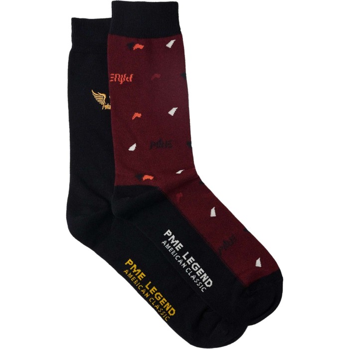 Socks cotton blend socks 2-pack rosewood