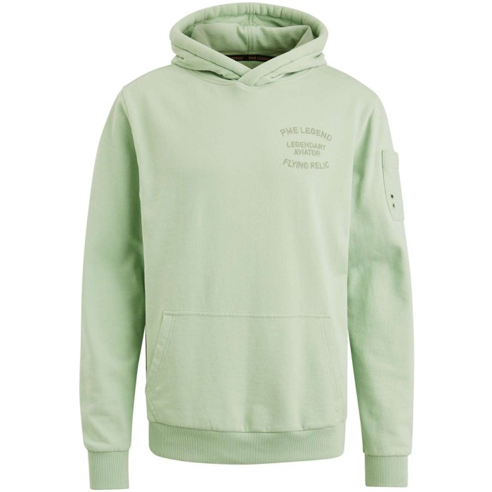 Hooded soft terry brushed Quiet Green