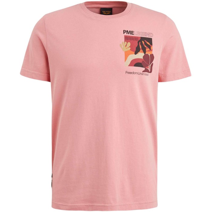 T-shirt korte mouw ronde hals jersey blush