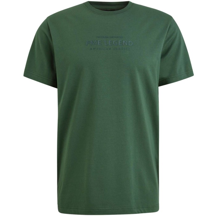 Short sleeve r-neck cotton elastan Trekking Green