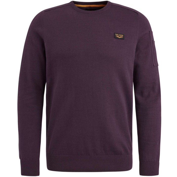 R-neck American classic knit Plum Perfect