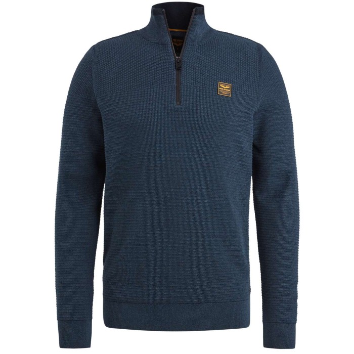 Half zip collar cotton mouline Salute